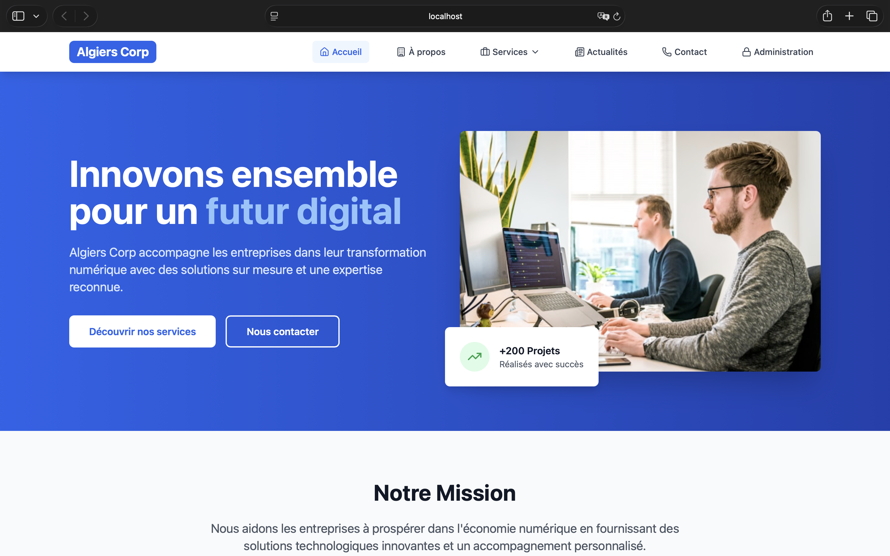 Website 2 Screenshot 1